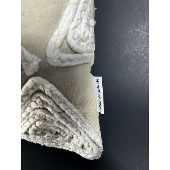 Urban Barn Throw Pillow Boho Natural Macrame - Picture 4 of 10